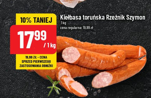 Kiełbasa toruńska Rzeźnik szymon poleca promocja w POLOmarket