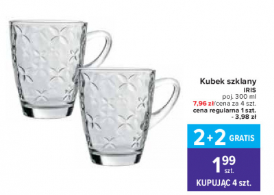 Kubek szklany iris 300 ml promocja w Pepco