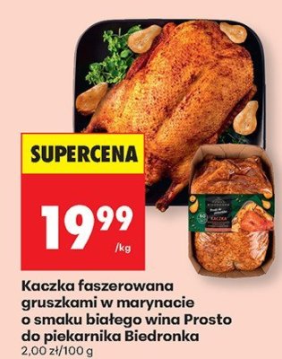 Kaczka faszerowana gruszkami w marynacie o smaku białego wina Prosto do piekarnika Biedronka promocja w Biedronka