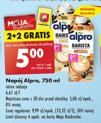 Napój migdałowy barista Alpro promocja