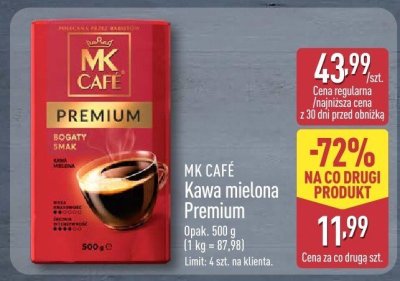 Kawa mielona Premium MK CAFÉ promocja w Aldi