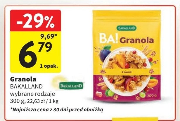 Musli chrupiące 5 bakalii Bakalland ba! promocja