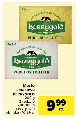 Masło zwykłe Kerrygold masło irlandzkie promocja w Carrefour Market