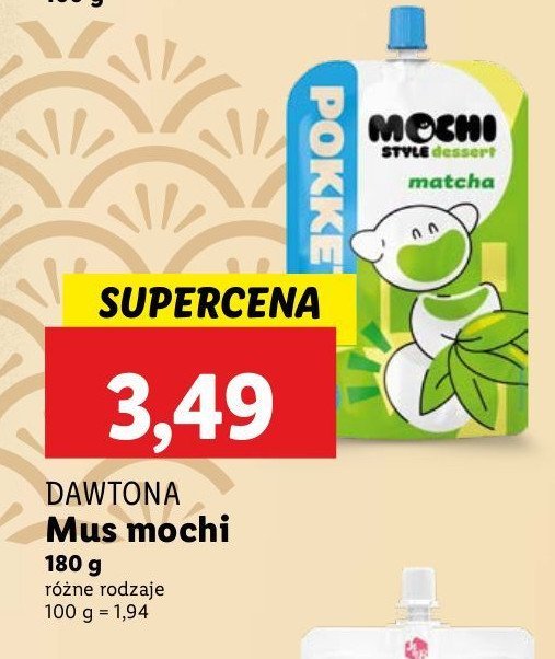Mus mochi matcha Dawtona promocja w Lidl