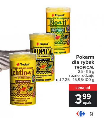 Pokarm dla ryb akwariowych tropical promocja