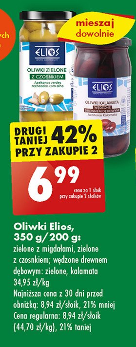 Oliwki zielone z pestkami Elios promocja