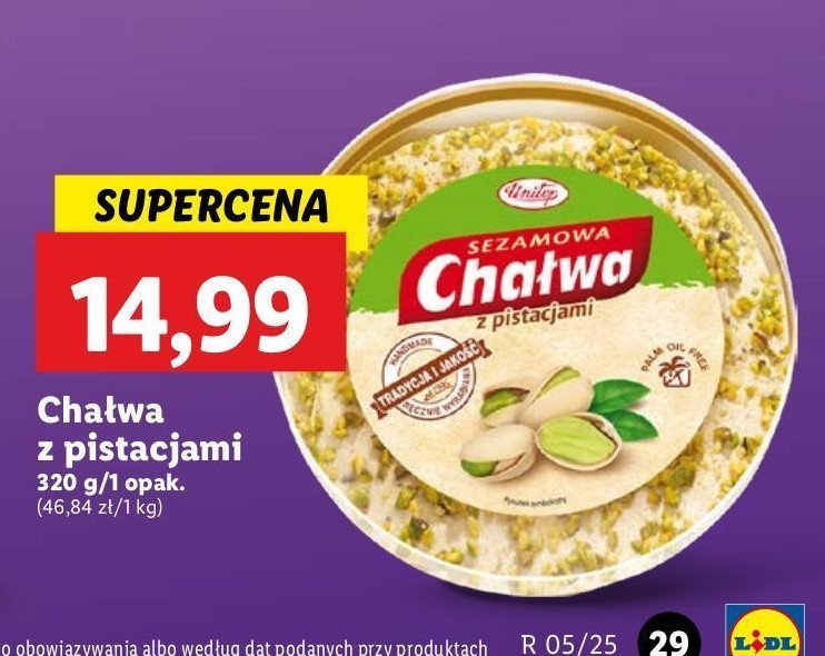 Chałwa z pistacjami Unitop promocja