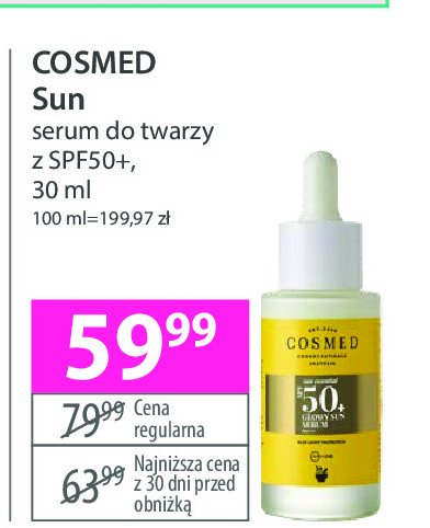 Serum do twarzy spf 50+ Cosmed promocja