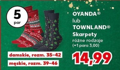 Skarpety OYANDA lub TOWNLAND 5 par promocja w Kaufland
