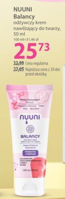 NUUNI Balancy odżywczy krem nawilżający do twarzy 50 ml promocja w Hebe
