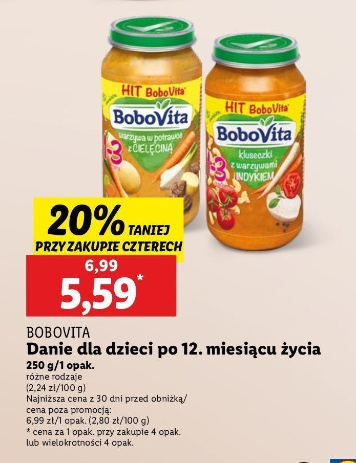 Warzywa w delikatnej potrawce z cielęciną Bobovita promocja