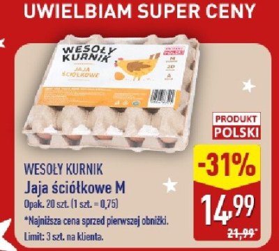 Jaja ścieżkowe M Wesoły Kurnik promocja w Aldi