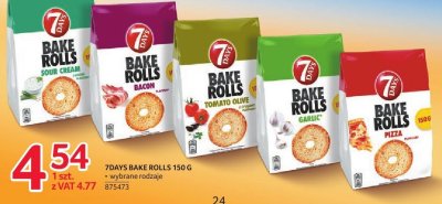 Krakersy 7 Days Bake Rolls 150g wybrane rodzaje promocja w Selgros