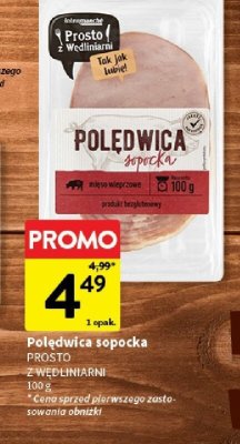Polędwica sopocka PROSTO Z WĘDLINIARNI promocja w Intermarche