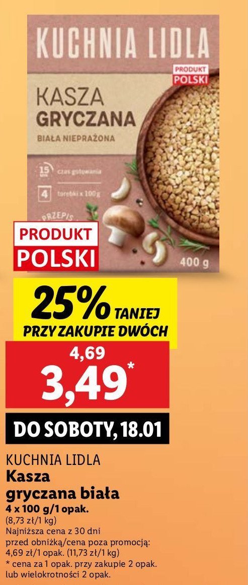 Kasza gryczana biała Kuchnia lidla.pl promocja w Lidl