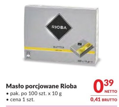 Masło porcjowane Rioba promocja w Makro