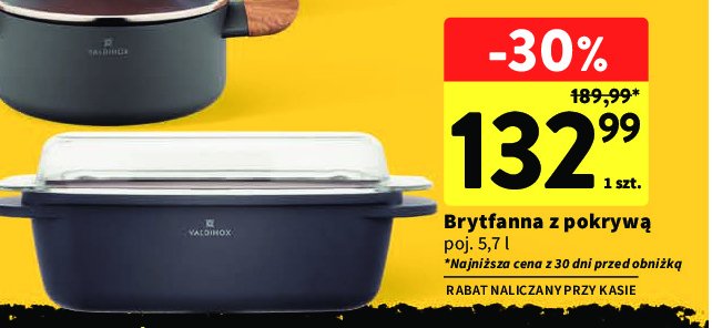 Brytfanna z pokrywą 5.7 l Valdinox promocja w Intermarche