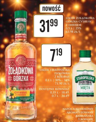 Napój alkoholowy Barmańska, różne rodzaje promocja w Dino