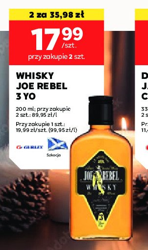 Whiskey JOE REBEL promocja w Stokrotka