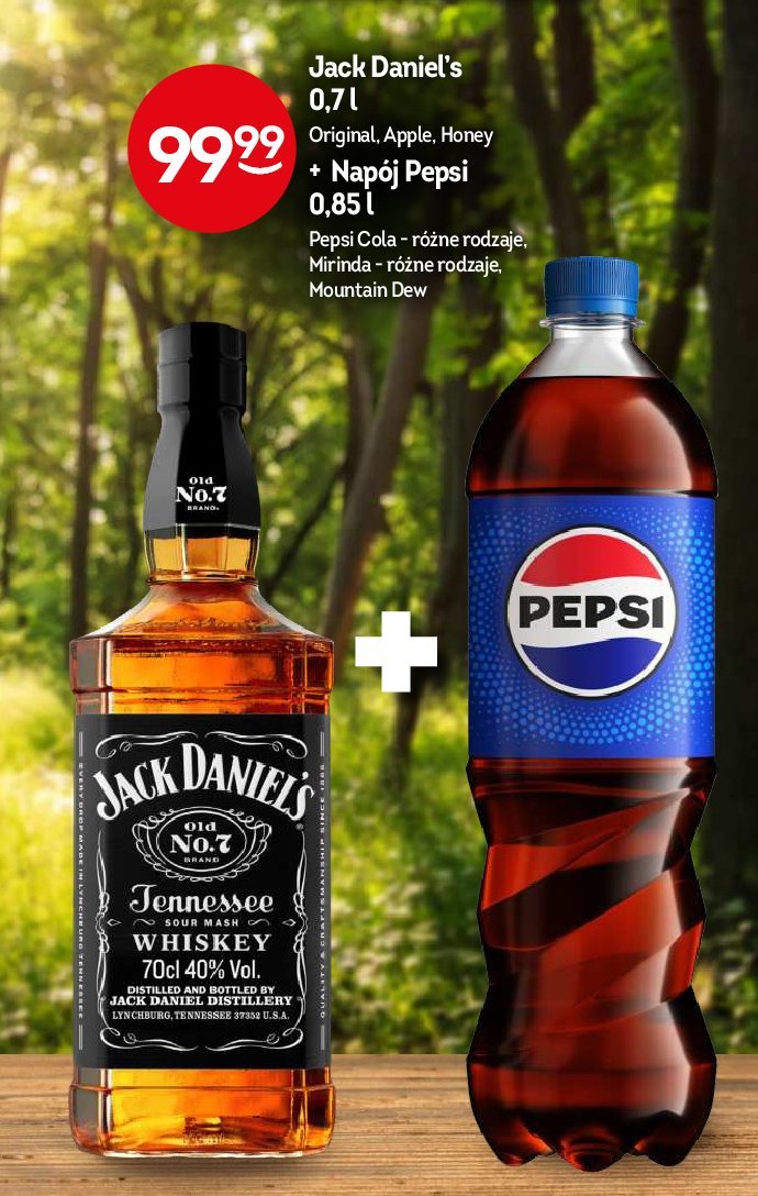Whisky + mountain dew Jack daniel's tennessee apple promocja