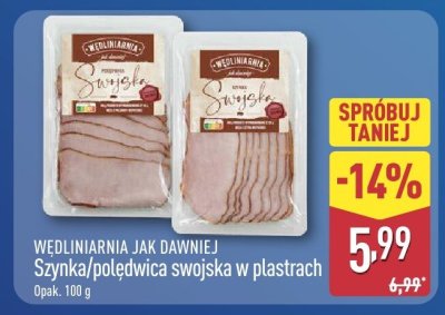 Polędwica swojska w plastrach  promocja w Aldi