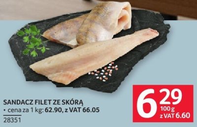 Sandacz filet ze skórą promocja w Selgros