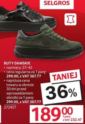 Buty damskie promocja w Selgros