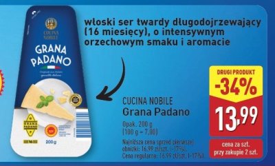 Ser grana padano Cucina nobile promocja