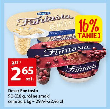 Jogurt kremowy z kawałkami białej czekolady Danone fantasia e. wedel promocja