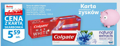 Pasta do zębów radiant white Colgate natural extracts promocja