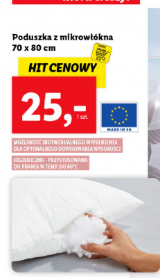 Poduszka mikrow艂贸kno 70 x 80 cm promocja