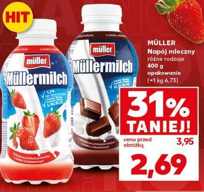 Napój mleczny czekoladowy Mullermilch promocja w Kaufland