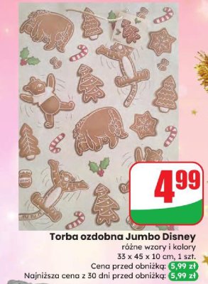 Torba ozdobna Jumbo, różne wzory i kolory promocja w Dino