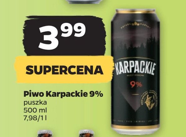 Piwo Karpackie super mocne promocja