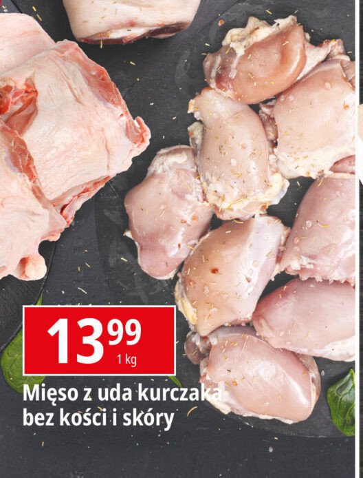 Mięso z uda kurczaka bez kości promocja