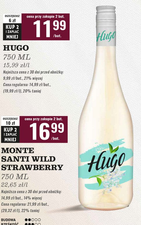 Wino bez i mięta Hugo frizzante promocja