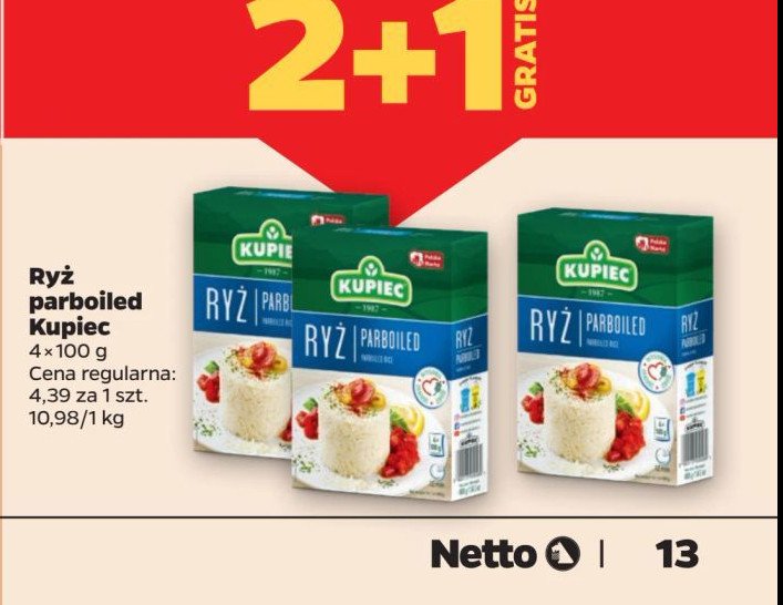 Ryż parboiled Kupiec promocja