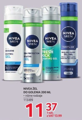 Żel do golenia Nivea Men 200 ml różne rodzaje promocja w Selgros