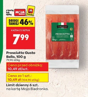 Szynka Prosciutto  promocja w Biedronka