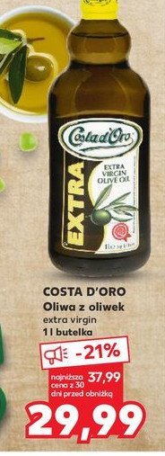 Oliwa z oliwek extra vergine Costa d'oro promocja