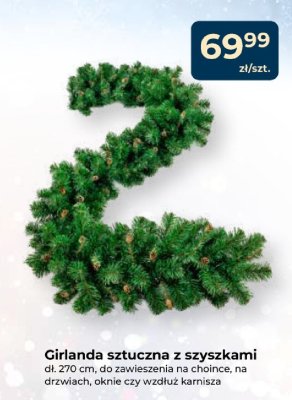 Girlanda sztuczna z szyszkami dł. 270 cm promocja w PSB Mrówka