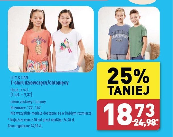 T-shirt chłopięcy 122-152 Lily & dan promocja