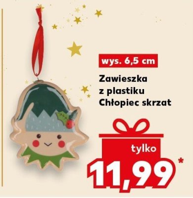 Zawieszka z plastiku Chłopiec skrzat wys. 6,5 cm promocja w Kaufland