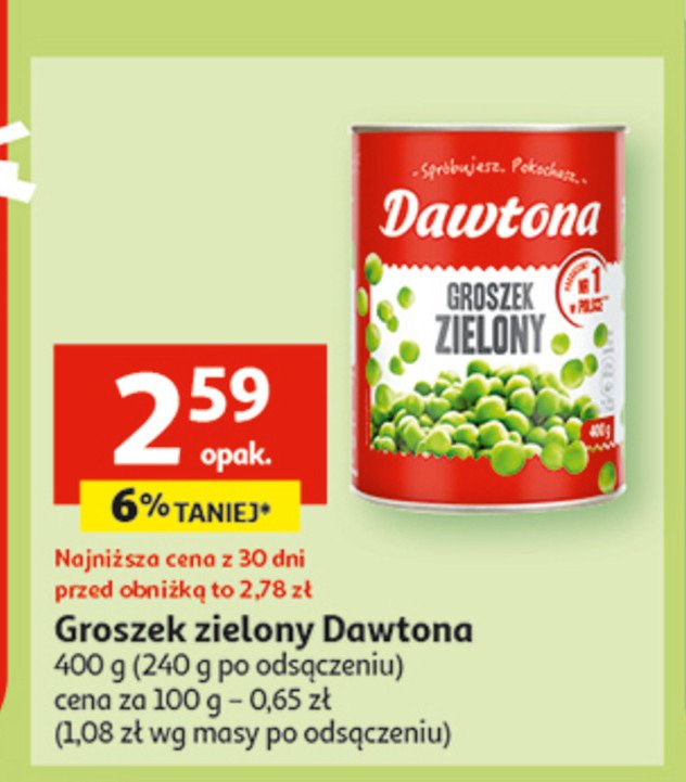 Groszek zielony Dawtona promocja