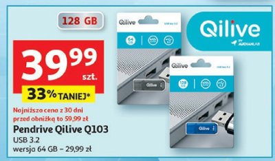 Pendrive Qilive Q103 USB 3.2 128 GB promocja w Auchan