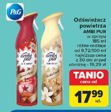 Odświeżacz powietrza vanilla cookie Ambi pur freshelle promocja