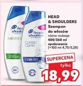 Szampon do włosów mentol 2w1 Head&shoulders promocja