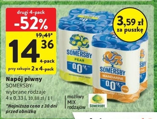 Piwo Somersby pear 0.0% promocja