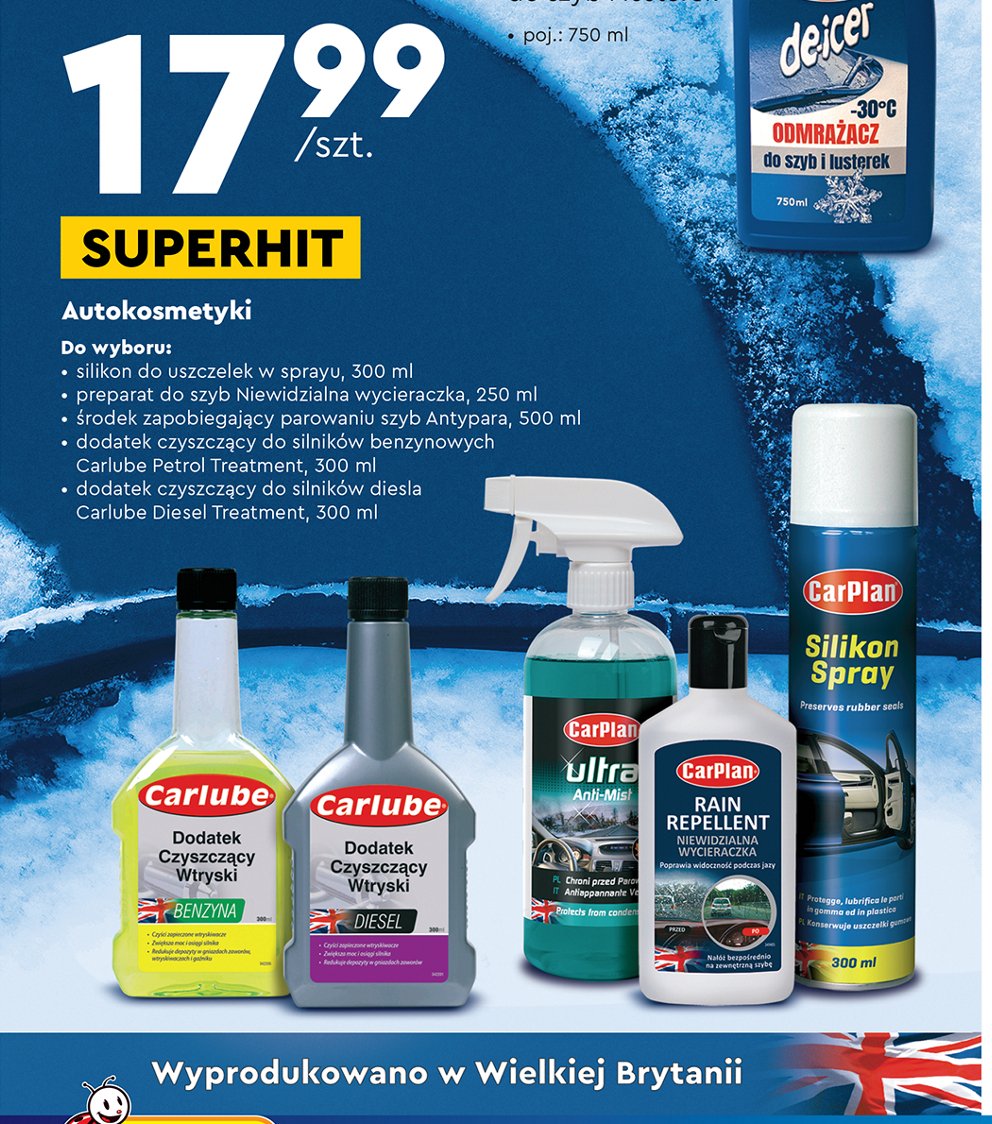 Dodatek czyszczący do silników benzynowych CARLUBE promocja w Biedronka