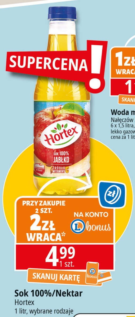 Nektar jabłkowy Hortex promocja w Leclerc